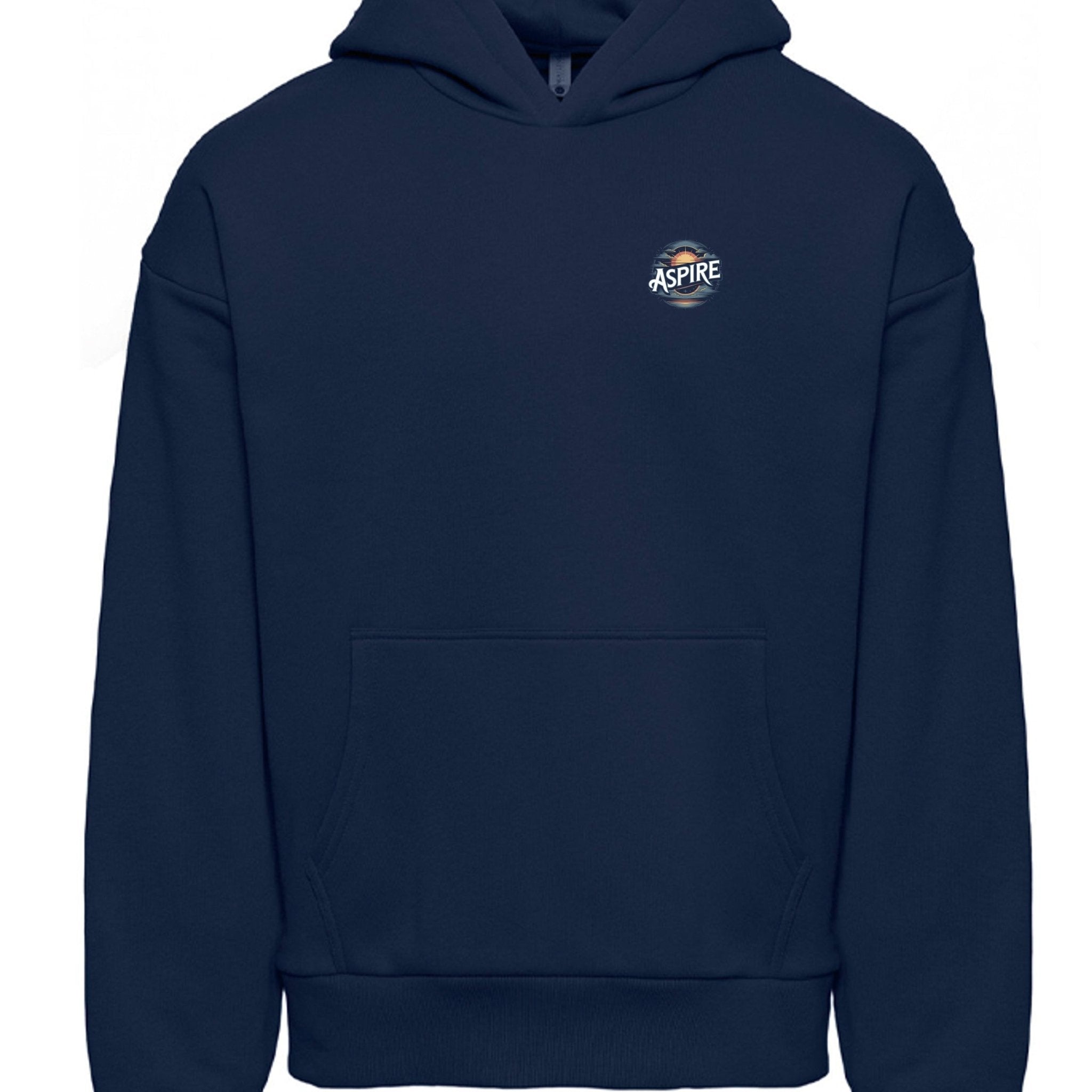Aspire Sunset Bloom Heavyweight Hoodie Minimal Front Bold Statement Back - Aspire Clothing