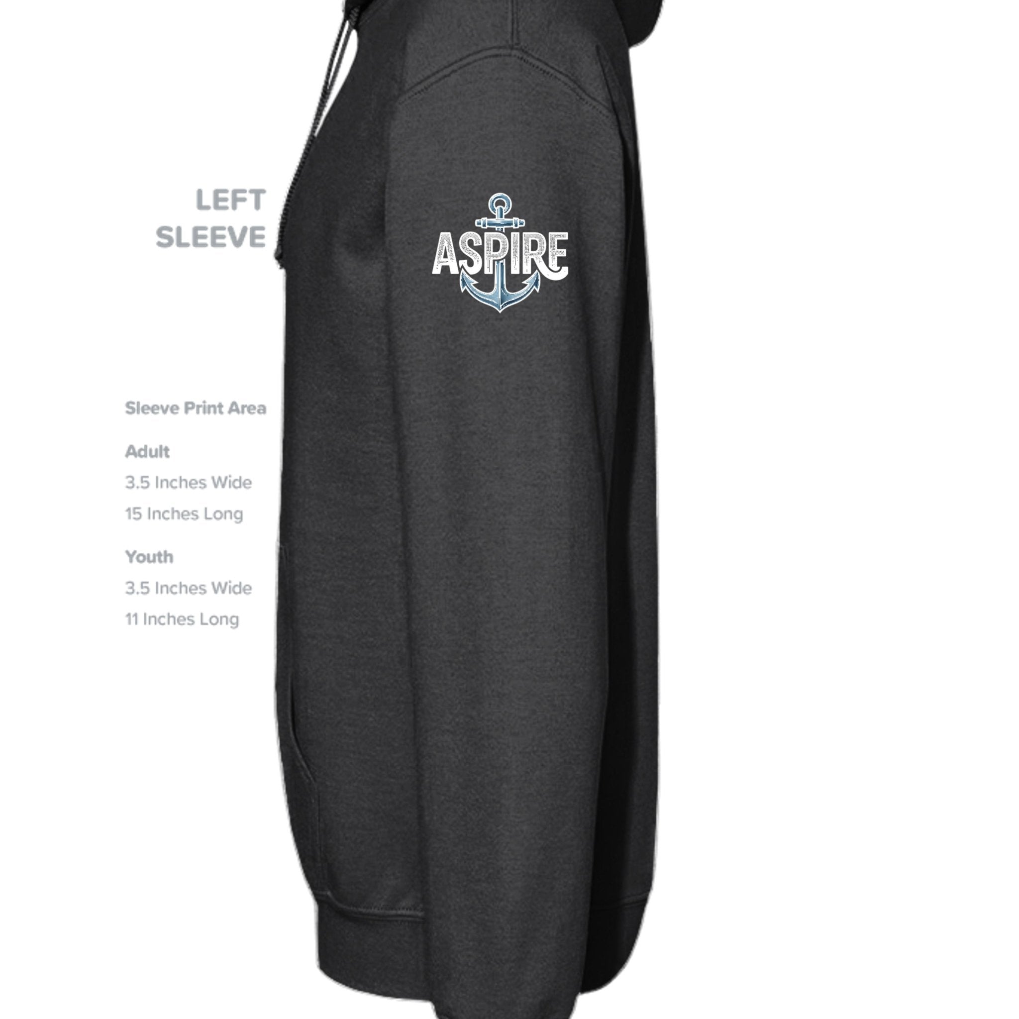 Aspire Anchor Hoodie – Black - Aspire Clothing