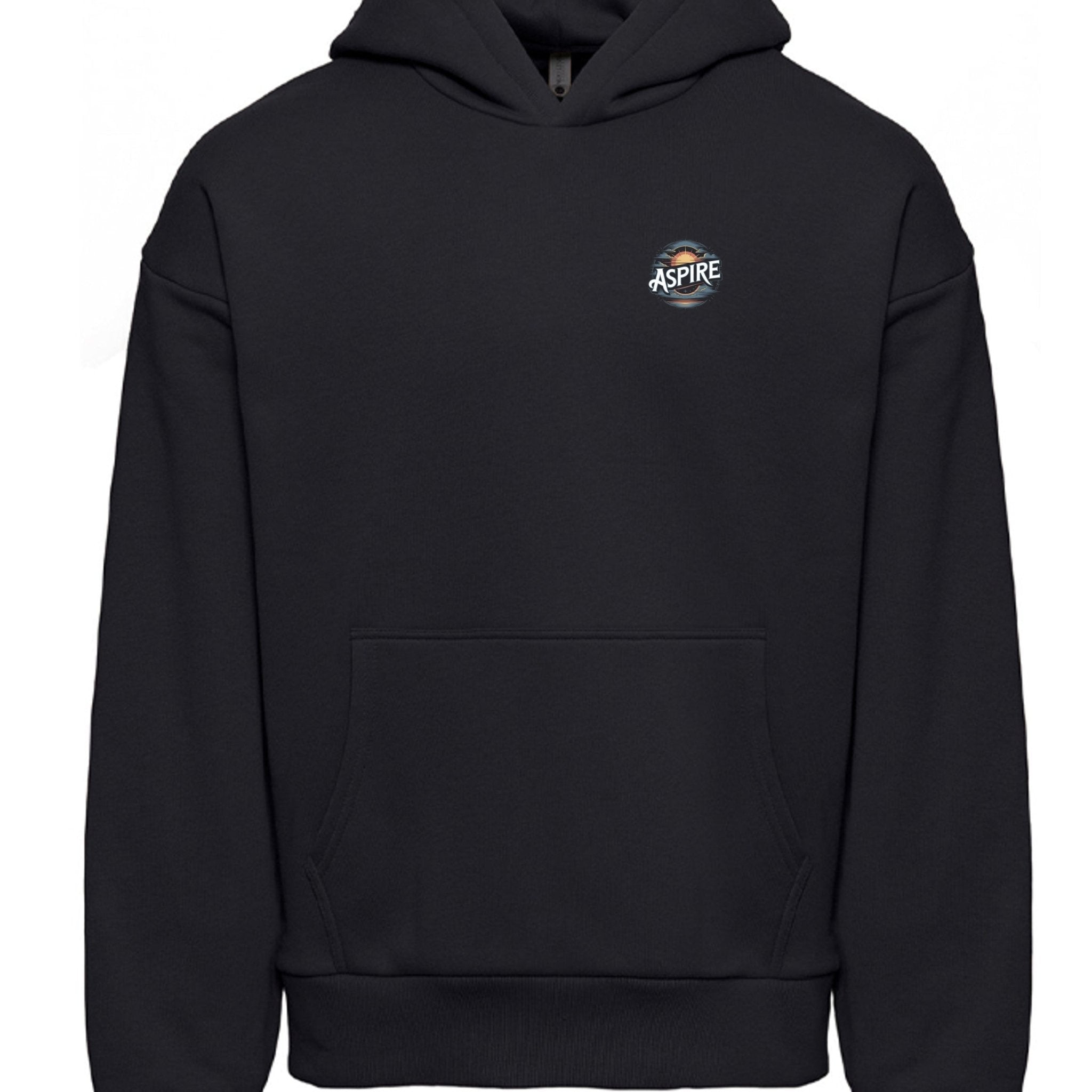 Aspire Sunset Bloom Heavyweight Hoodie Minimal Front Bold Statement Back - Aspire Clothing