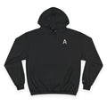 Navy Anchor Crest Champion Hoodie | Nautical Sailing Logo Pullover - Aspire Clothing