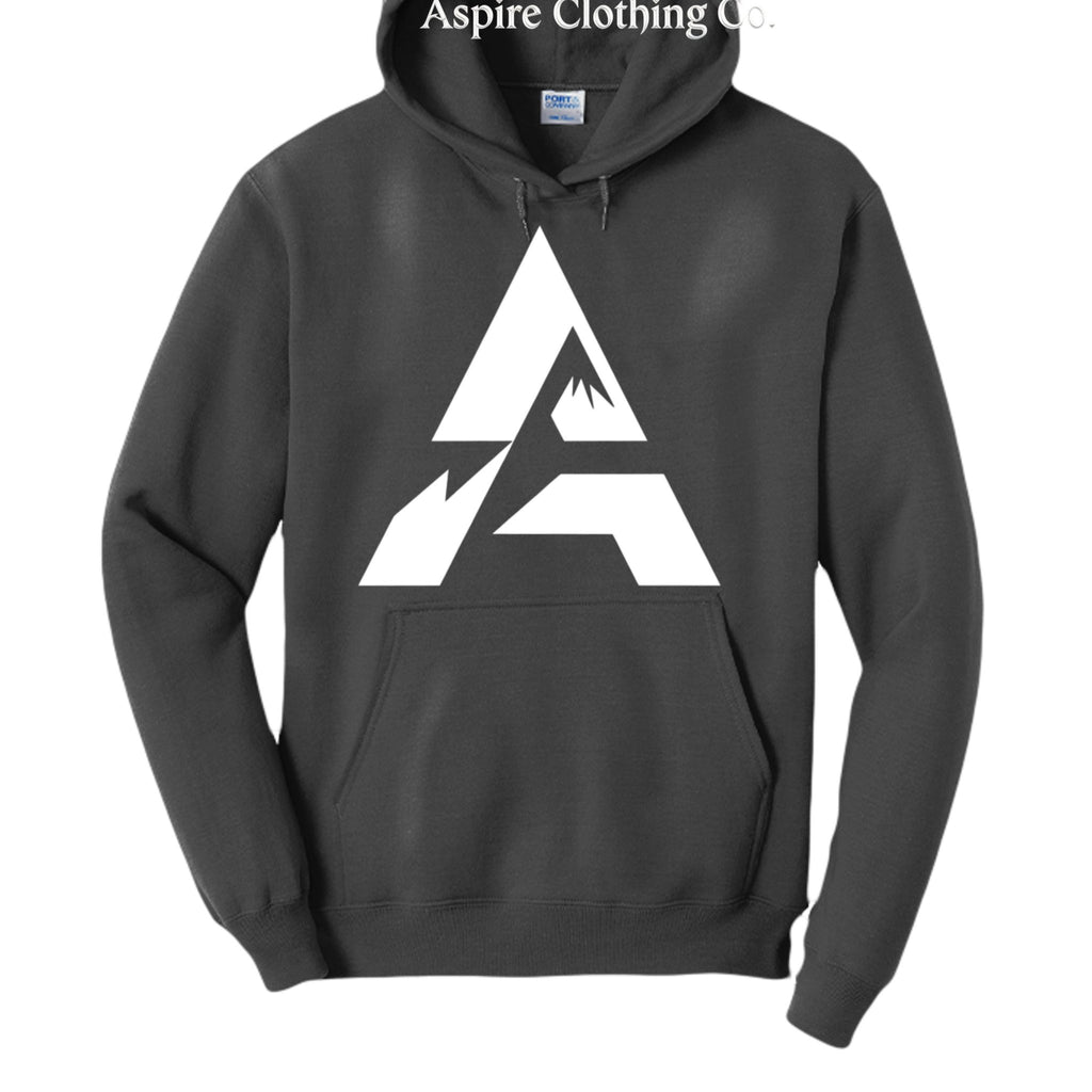 Aspire Signature Hoodie With Oversized A Emblem For Bold Minimal Streetwear - Aspire Clothing